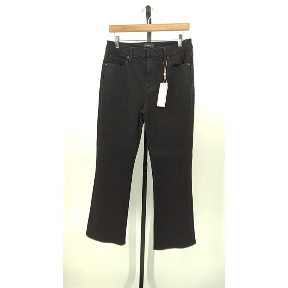 Quince Bella Stretch Kick Flare Jeans - 28" Black 30